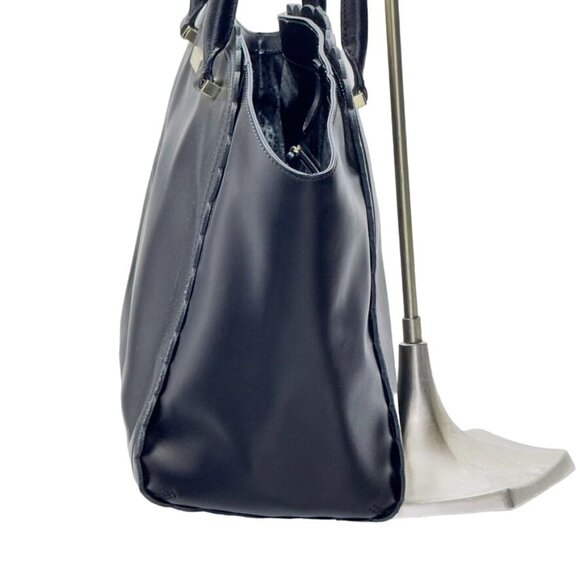 KATE SPADE New York Women's Black Leather Tote Bag Scalloped Straps - Picture 4 of 14